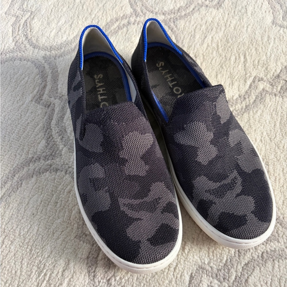 Rothy's The Original Slip On Sneaker, Gray Camo Print, size 7.5